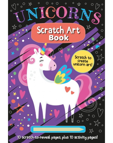 Unicorns Scratch Art Book
