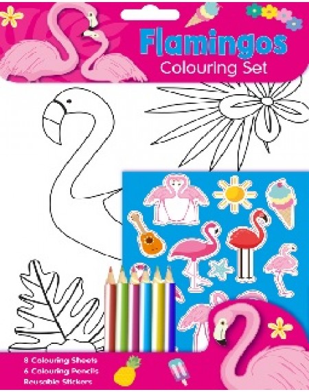 Flamingo Colouring Set
