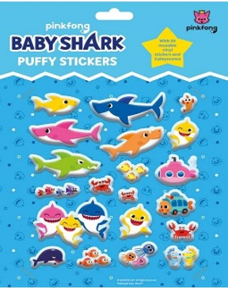 Baby Shark Puffy Sticker Set