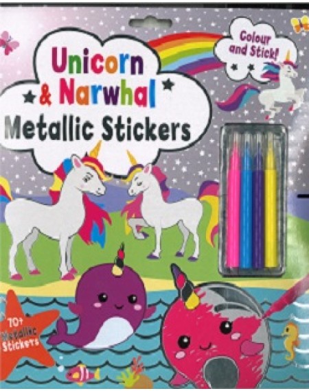 Metallic Sticker Set: Unicorns & Narwhals