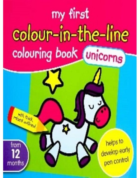 Colour In The Line : Unicorns