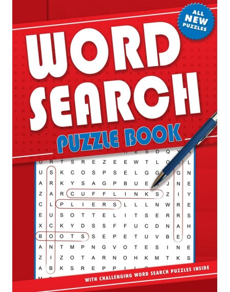 Wordsearch Puzzle Book Red Cover