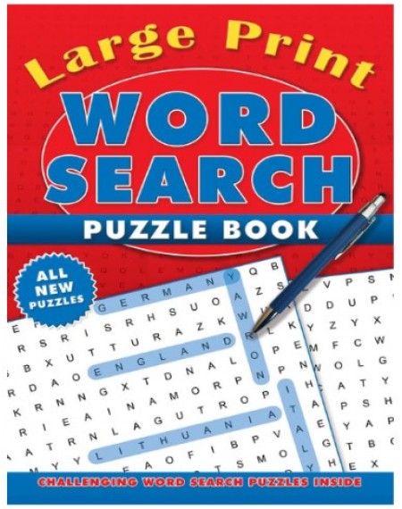 Large Print Wordsearch Book Red Cover