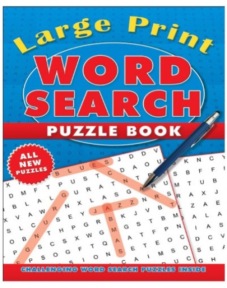 Large Print Wordsearch Book Blue Cover