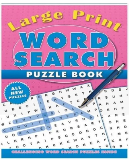 Large Print Wordsearch Book Pink Cover