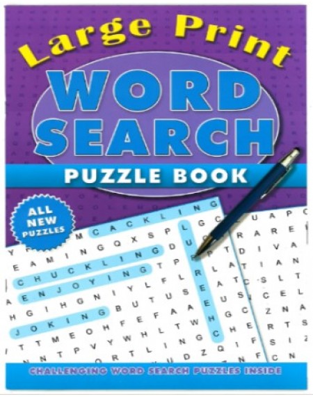 Large Print Wordsearch Book Purple Cover