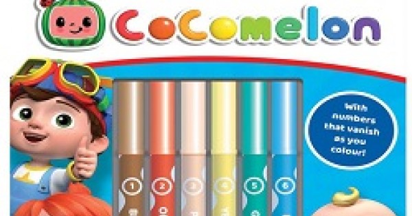 Childrens Cocomelon Sticker Colouring Book & Copy Colour Book