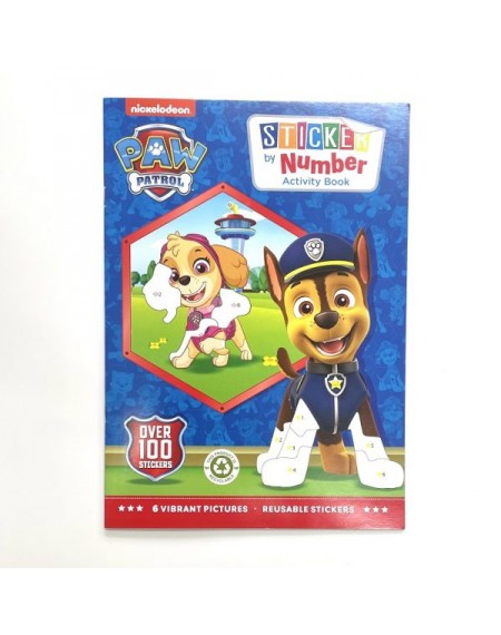 Paw Patrol Chase Sticker By Number Activity Book