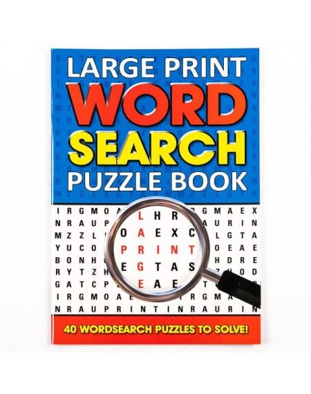 Large Print Word Search Books : Blue