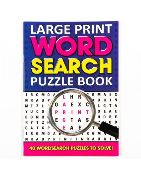 Large Print Word Search Books : Purple