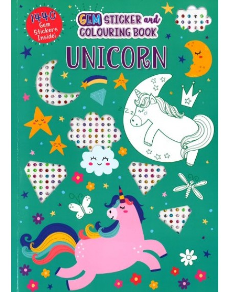 Gem Colouring Book Unicorn