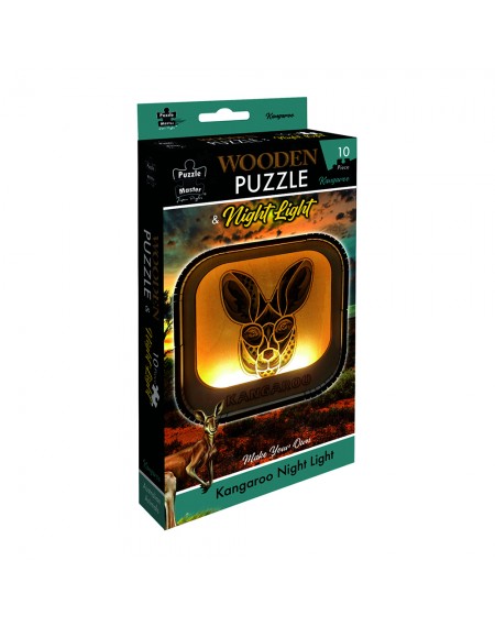 Wooden Night Light Puzzle Kangaroo