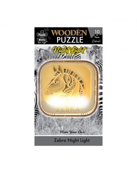 Wooden Night Light Puzzle Zebra
