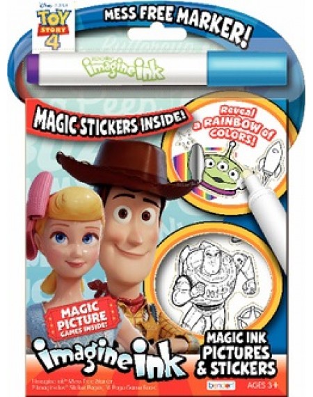 Imagine Ink Magic Ink Pictures with Stickers : Toy Story 4
