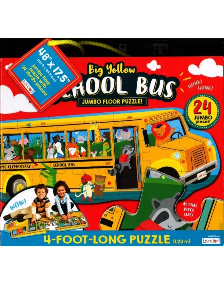 Jumbo Floor Puzzle: School Bus Shaped