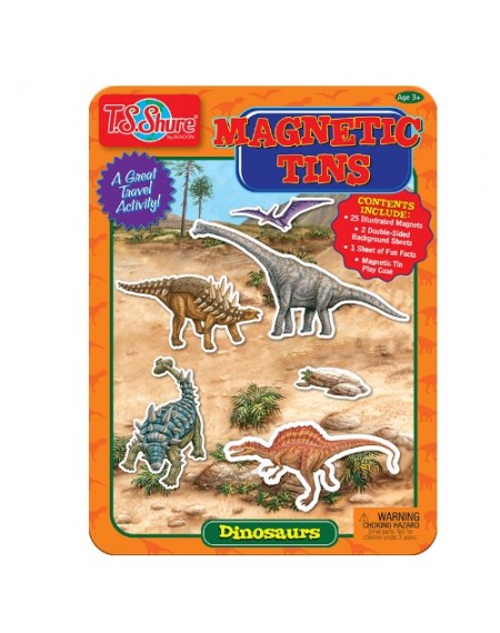 Magnetic Tin Playset : Dinosaurs