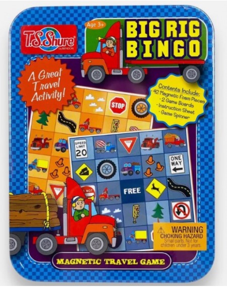 Mini Magnetic Tin : Big Rig Trucks Bingo Games