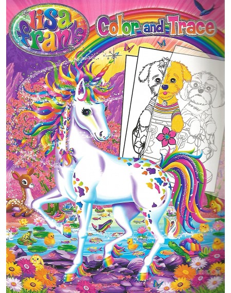 Lisa Frank Color and Trace Book with Stand-up Characters