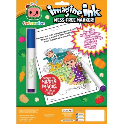Cocomelon Coloring Book Set for Kids - Bundle with Jumbo Cocomelon Coloring and Activity Book and Mess-Free Imagine Ink with Stickers and More