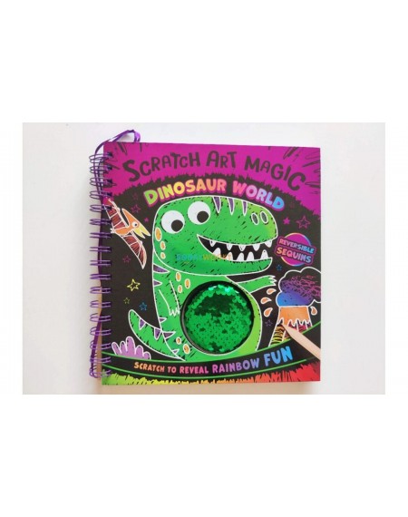 Scratch Art Sequins: Dinosaur World