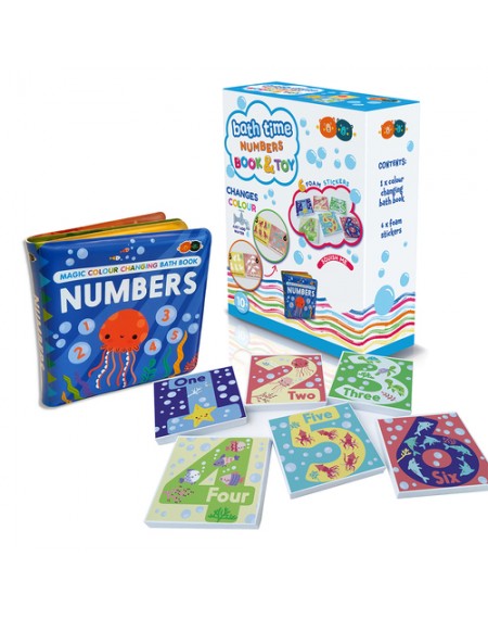 Magic Colour Changing Bath Book & Stickers - Numbers