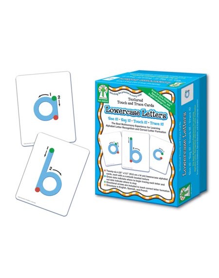 Lower Case Letters Textured Touch and Trace Cards