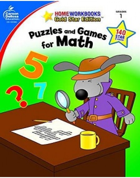 Home Workbooks (Gold Star Edition) : Puzzles and Games for Math