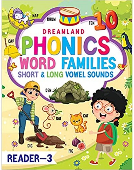 Phonics Reader - 3 (Word Families Short and Long Vowel Sounds) Age 6+
