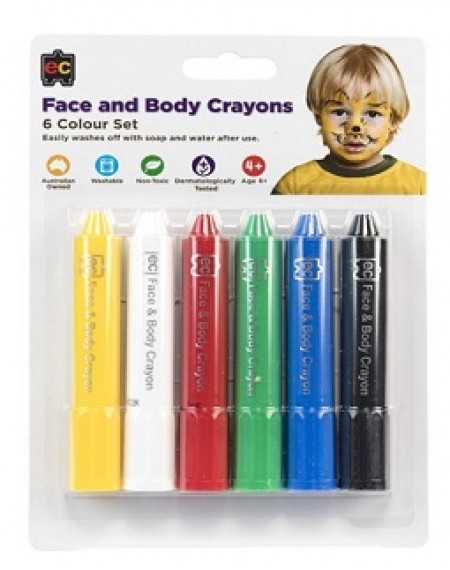 Face and Body Crayons Set of 6