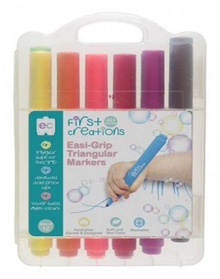 Easi-Grip Triangular Markers Packet of 12
