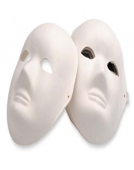Full Mask Paper Mache With Elastic Pk Of 24