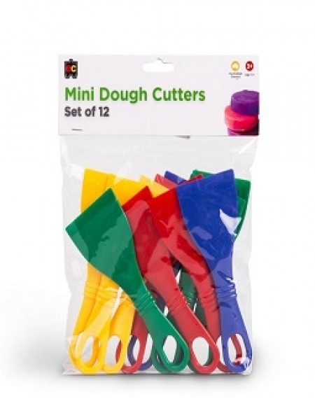 Mini Dough Cutters 12 Pk 4 Colours