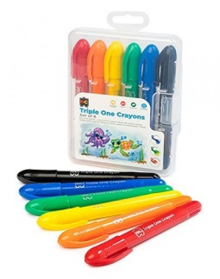 Set of 6 Triple One Crayons