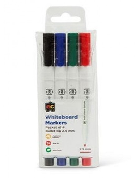 Whiteboard Markers Thin Set of 4