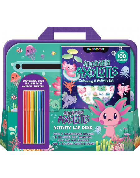 Axolotls and Friends Colouring Set with Lap Desk