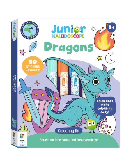 Jr Kaleidoscope Colouring Kit - Dragon Dreams