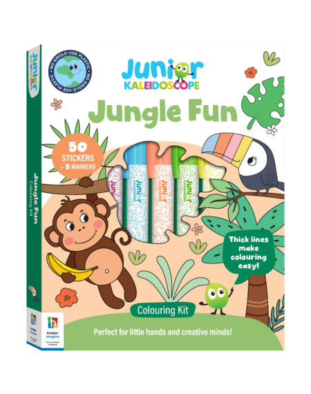 Jr Kaleidoscope Colouring Kit - Jungle Fun