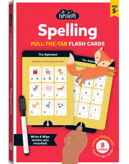 Junior Explorers Pull and Learn Flashcards: Spelling