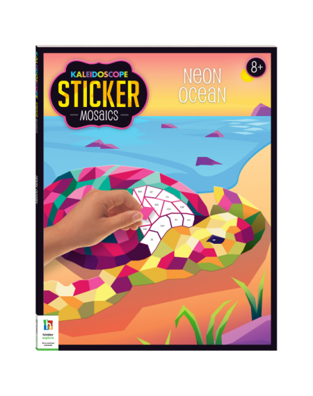 Kaleidoscope Sticker Mosaics: Neon Ocean