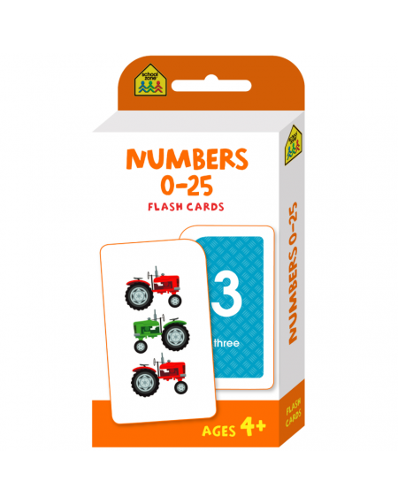 School Zone Numbers 0-25 Flash Cards