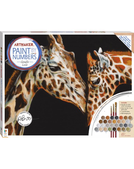 Art Maker Paint by Numbers Canvas Giraffe Love