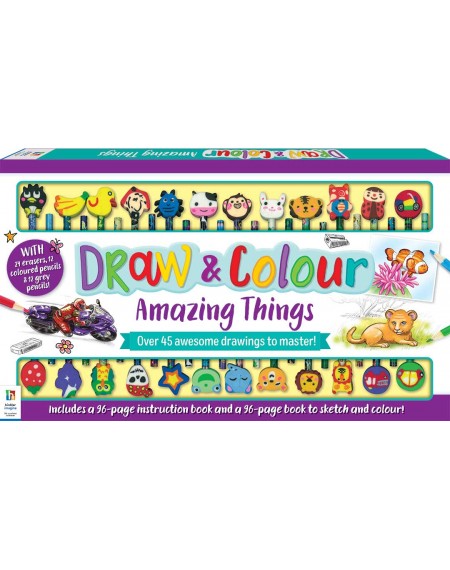 Draw and Colour Amazing Things 24-Pencil Set
