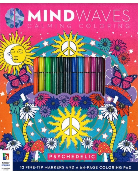 Mindwaves Calming Coloring Psychedelic Kit