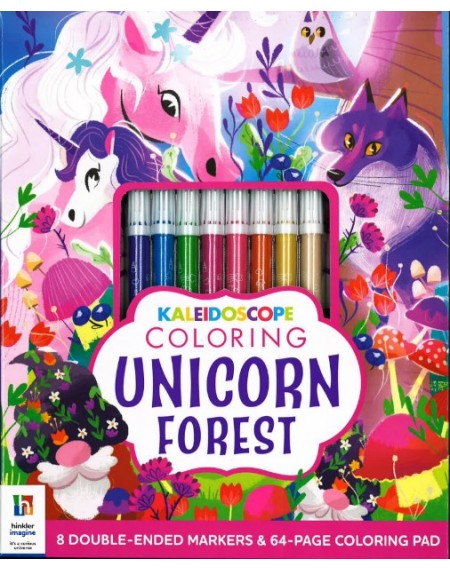 Kaleidoscope Coloring Kit Unicorn Forest