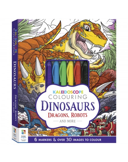Kaleidoscope Colouring Kit Dinosaurs, Dragons, Robots & More 2023
