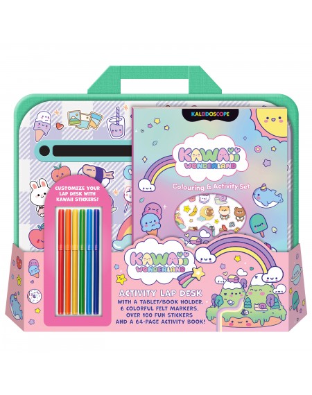 Kawaii Wonderland Colouring Set with Lap Desk (Green)