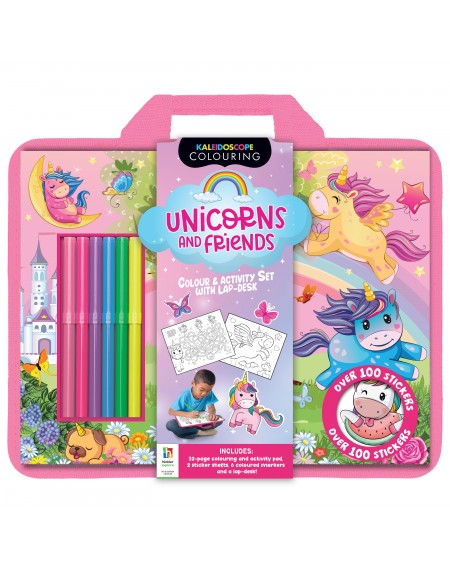 Unicorns and Friends Colouring Set with Lap Desk