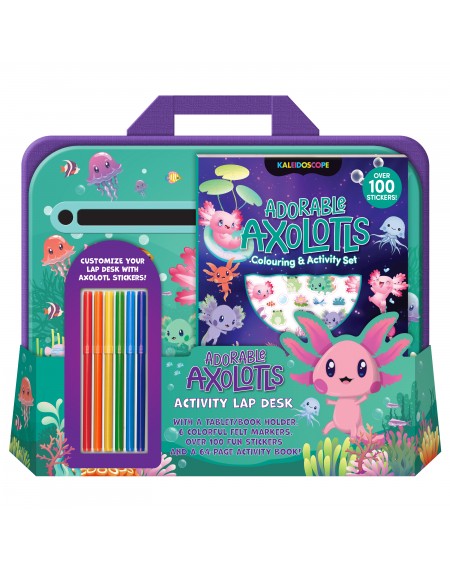 Axolotls and Friends Colouring Set with Lap Desk