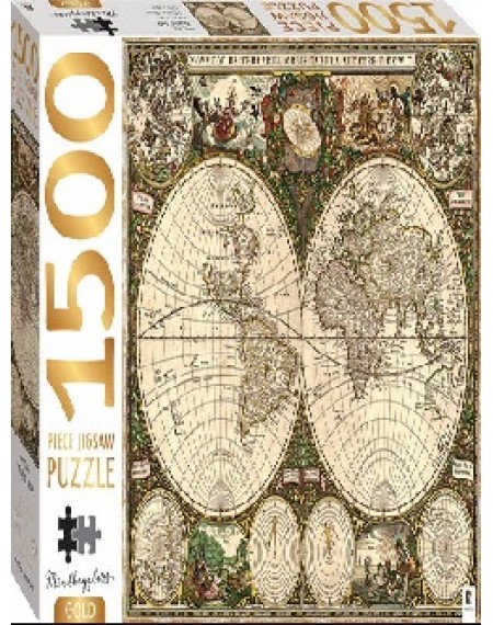 Mindbogglers Gold: Vintage World Map