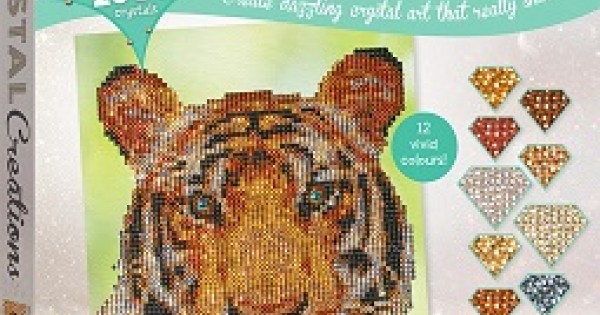Cobble Hill: Crystal Art Kit Extra Large - The Tiger - Phoenix Fire Games